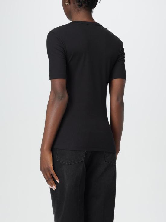 25SS 토템 반팔 티셔츠 241WRT1459FB0094 001 Black - TOTEME