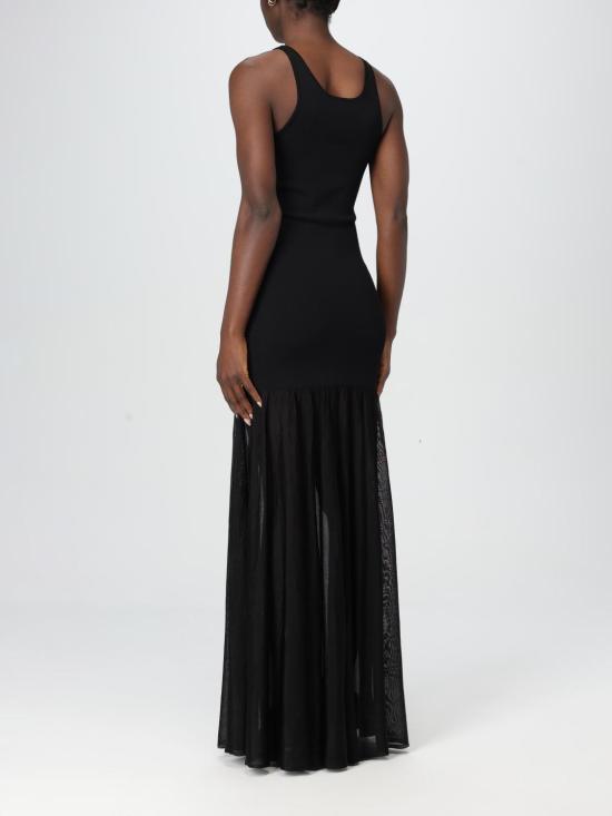 25SS 토템 롱 원피스 251WRD0180YA0138 001 Black - TOTEME