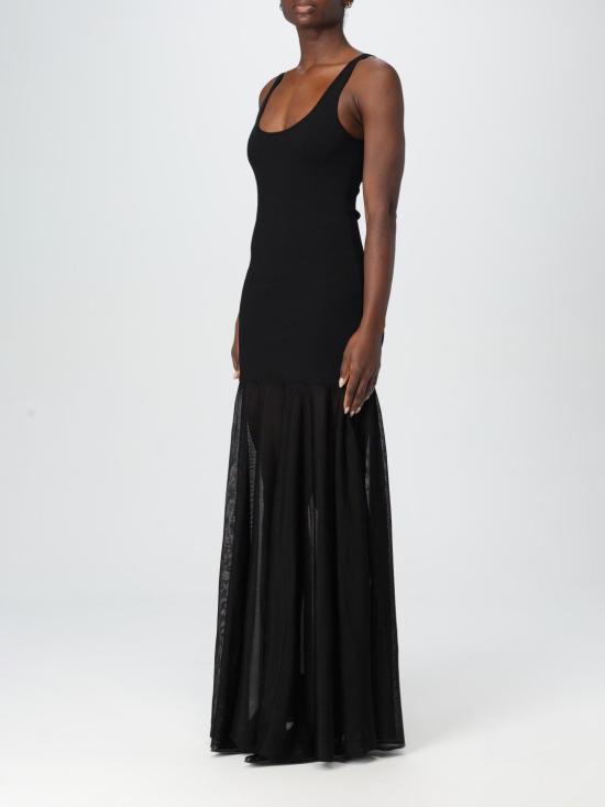 25SS 토템 롱 원피스 251WRD0180YA0138 001 Black - TOTEME