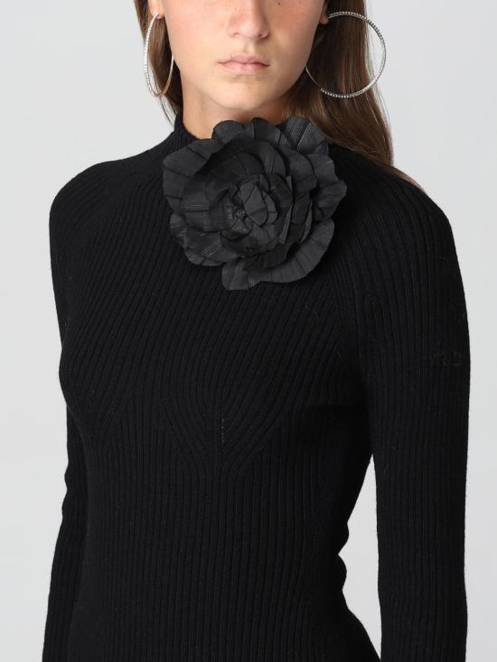 25FW 블루마린 숏 원피스 2A199A N0990 Black - BLUMARINE