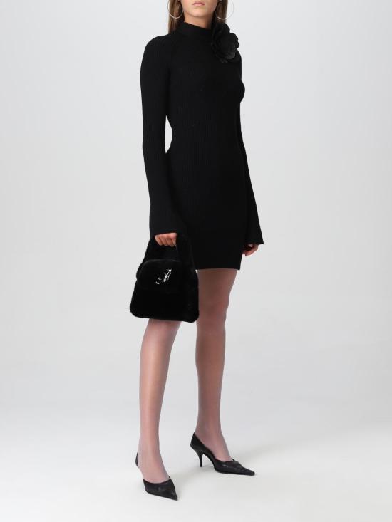 25FW 블루마린 숏 원피스 2A199A N0990 Black - BLUMARINE