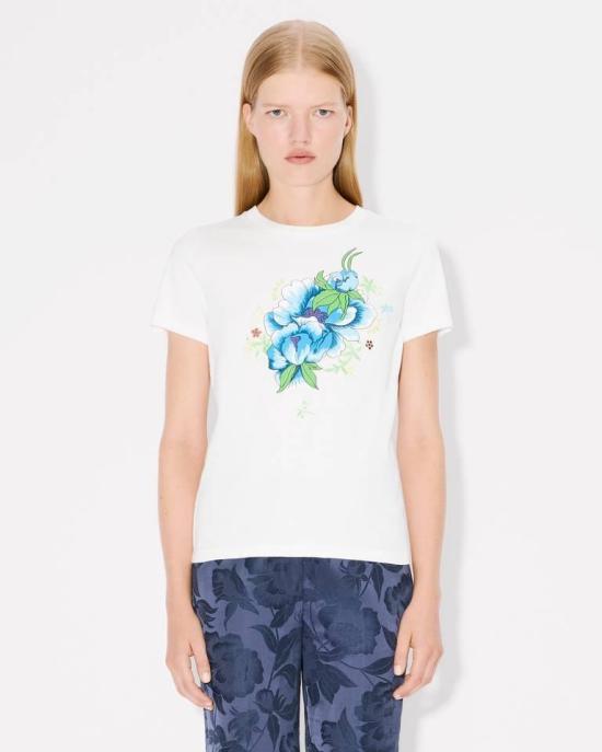 25SS 겐조 반팔 티셔츠 FF52TS1634SO 02 Blanc casse - KENZO