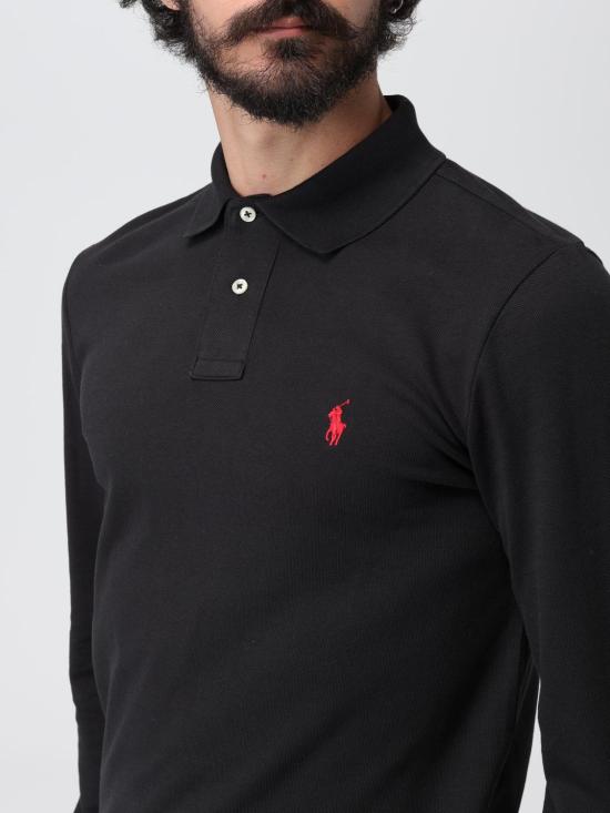25FW 폴로 랄프로렌 폴로 티셔츠 710681126 037 Black - POLO RALPH LAUREN