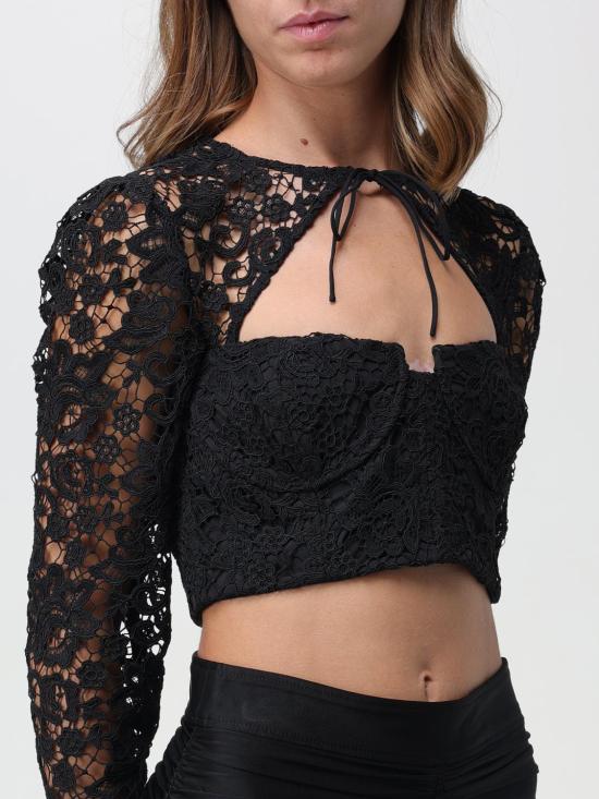  셀프 포트레이트 후드 티셔츠 AW23002TB BLACK Black - SELF PORTRAIT