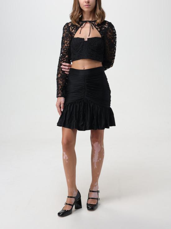  셀프 포트레이트 후드 티셔츠 AW23002TB BLACK Black - SELF PORTRAIT