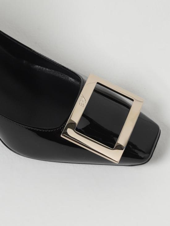 26SS 로저비비에 트럼펫 메탈 버클 펌프스 RVW40015280D1P B999 Black - ROGER VIVIER