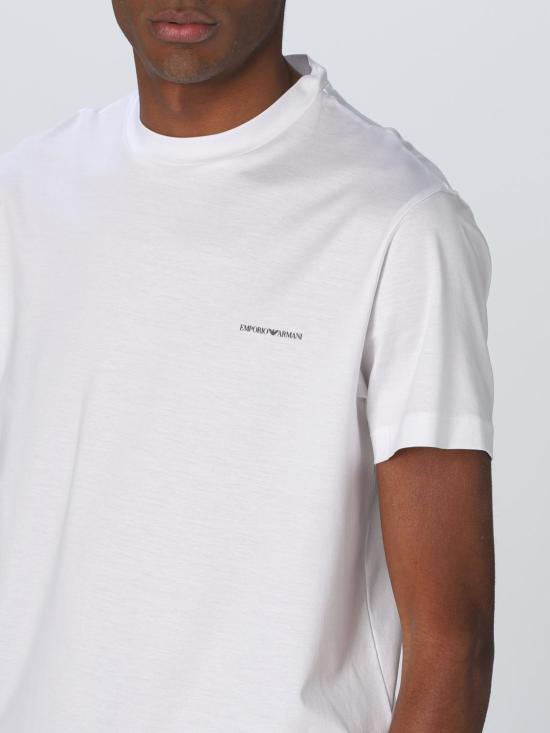 25FW 엠포리오 아르마니 반팔 티셔츠 8N1TD81JUVZ 0100 White - EMPORIO ARMANI