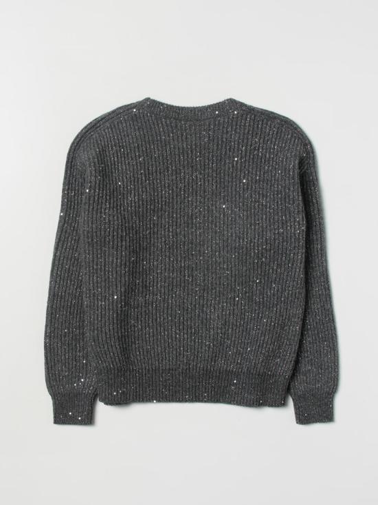 25FW [키즈] 브루넬로 쿠치넬리 풀오버 BBMM75400 C503 Grey - BRUNELLO CUCINELLI