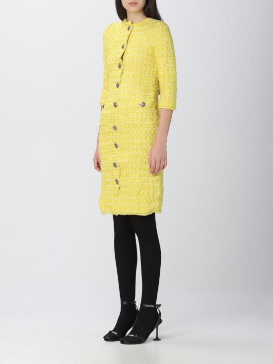  발렌시아가 미디 원피스 704556T1650 7200 Yellow - BALENCIAGA