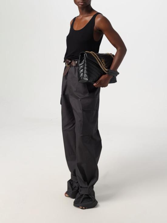  생로랑 민소매 티셔츠 504959YB2OZ 1000 Black - SAINT LAURENT