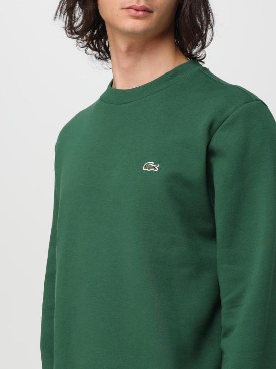 25FW 라코스테 오가닉 브러쉬드 코튼 스웨트셔츠 SH9608 132 Green - LACOSTE