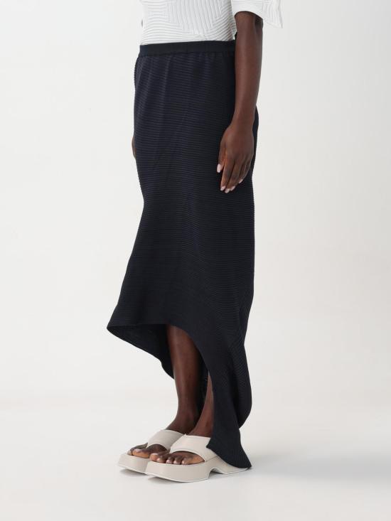 25FW 이세이 미야케 롱 스커트 IM46KG815 79 Navy - ISSEY MIYAKE