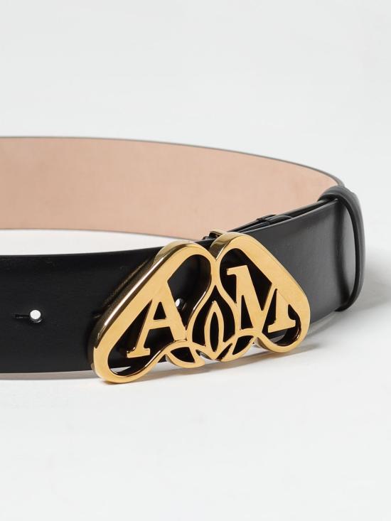 25FW 알렉산더 맥퀸 레귤러 벨트 7679211BR0T 1000 Black - ALEXANDER MCQUEEN