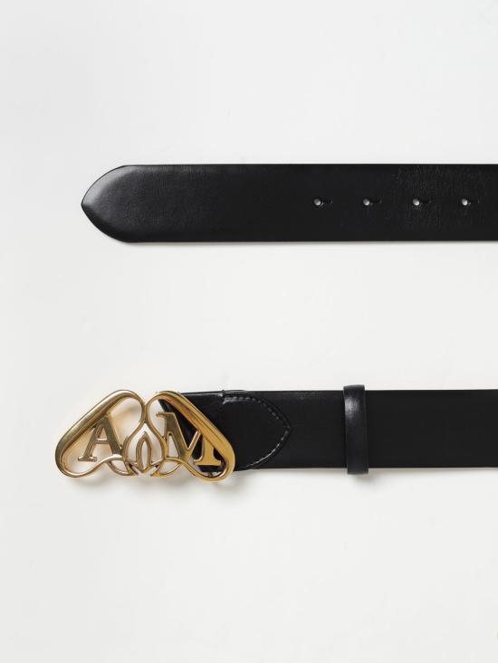 25FW 알렉산더 맥퀸 레귤러 벨트 7679211BR0T 1000 Black - ALEXANDER MCQUEEN