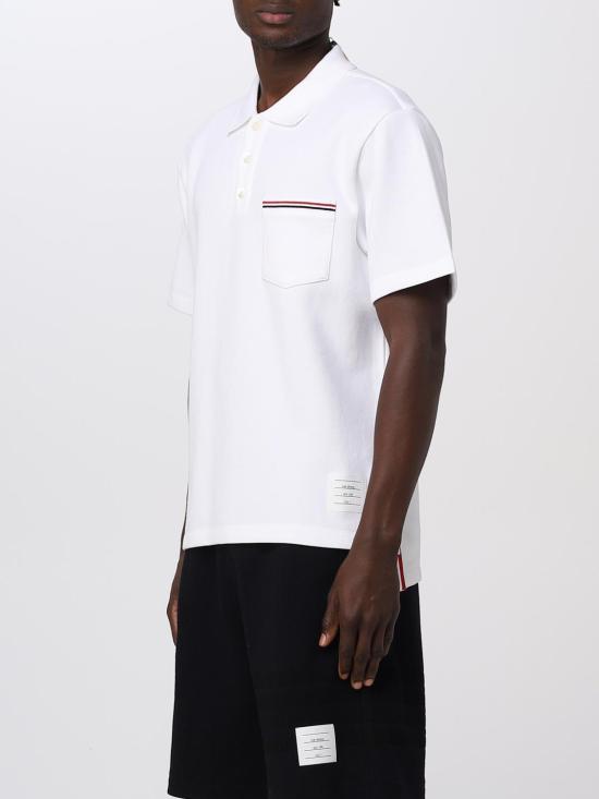  톰브라운 폴로 티셔츠 MJP171AJ0029 100 White - THOM BROWNE