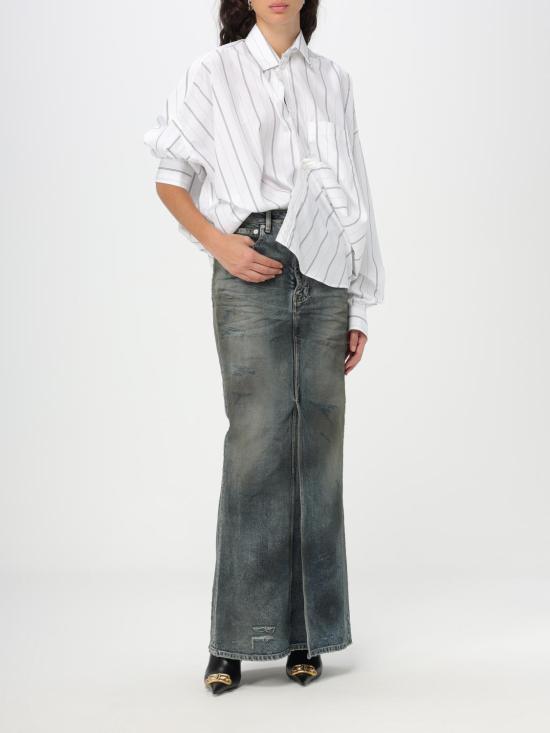  발렌시아가 스커트 744975TNW01 4974 Navy - BALENCIAGA