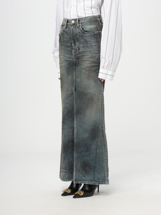  발렌시아가 스커트 744975TNW01 4974 Navy - BALENCIAGA