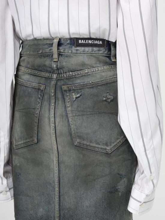  발렌시아가 스커트 744975TNW01 4974 Navy - BALENCIAGA