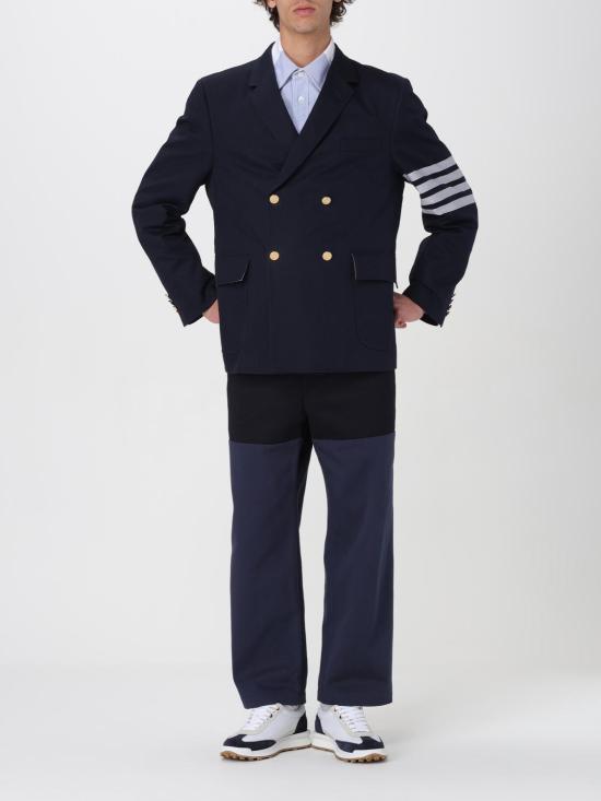 25FW 톰브라운 스트레이트 팬츠 MTU328UF0175 415 Blue - THOM BROWNE