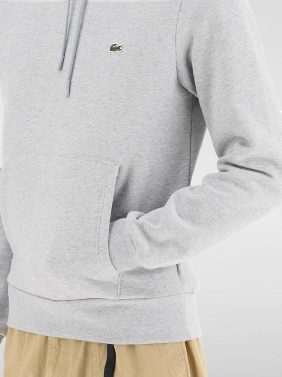 25FW 라코스테 오가닉 코튼 후드 티셔츠 SH9623 CCA Grey - LACOSTE