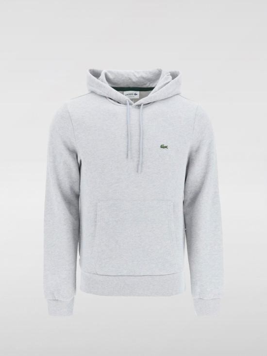 25FW 라코스테 오가닉 코튼 후드 티셔츠 SH9623 CCA Grey - LACOSTE