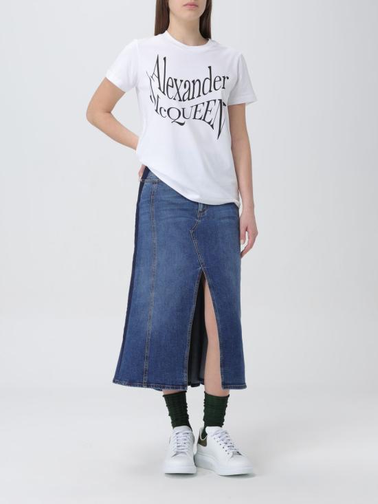  알렉산더 맥퀸 스커트 780574QMACL 4109 Blue - ALEXANDER MCQUEEN