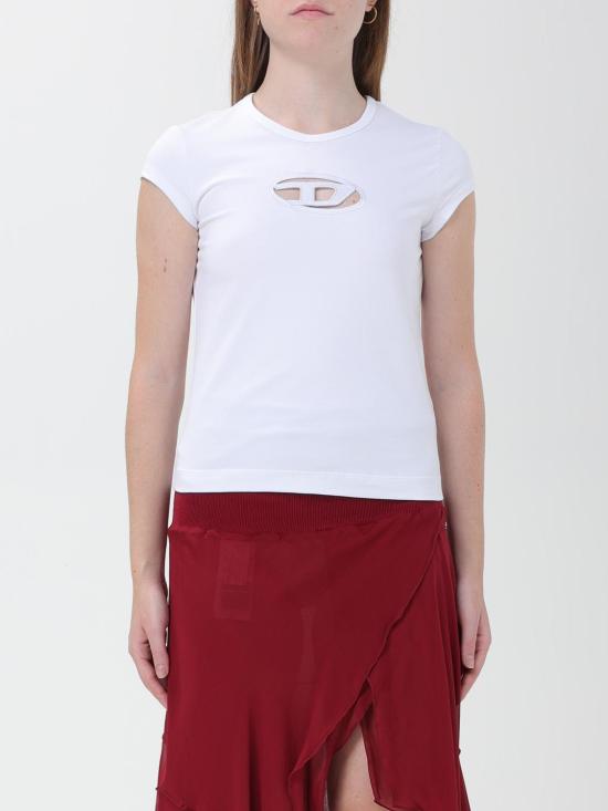 25FW 디젤 반팔 티셔츠 A062680AFAA 100 White