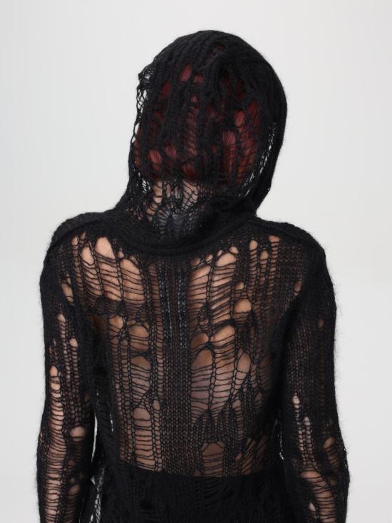 25FW 릭 오웬스 스웨터 RP02D3600KNETMH 09 Black - RICK OWENS