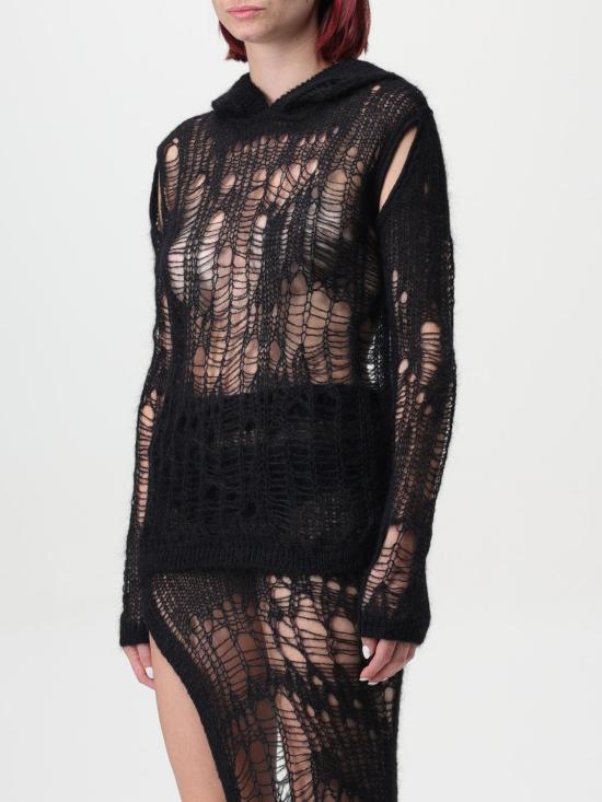 25FW 릭 오웬스 스웨터 RP02D3600KNETMH 09 Black - RICK OWENS