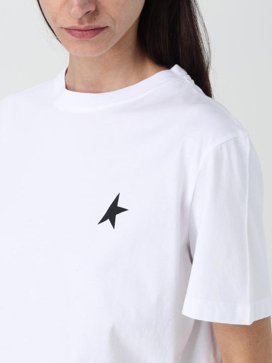 25FW 골든구스 반팔 티셔츠 GWP01220P00059310364 White - GOLDEN GOOSE