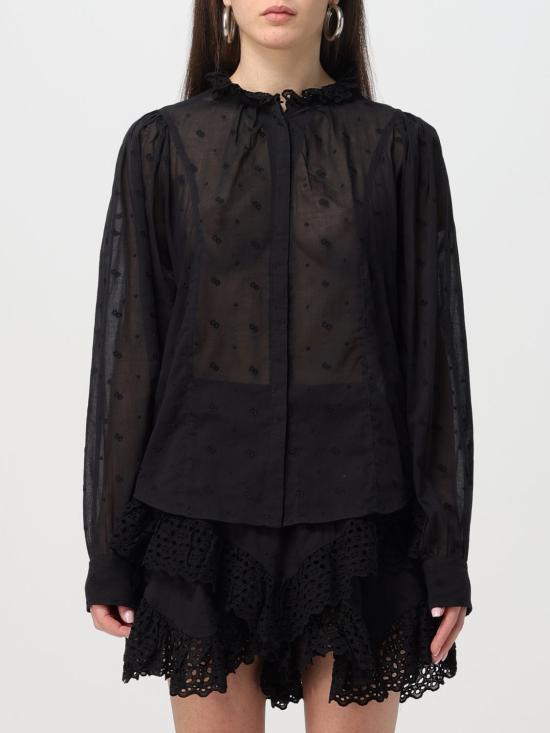 25FW 이자벨마랑에뚜왈 블라우스 HT0378FAB1J10E 01BK Black