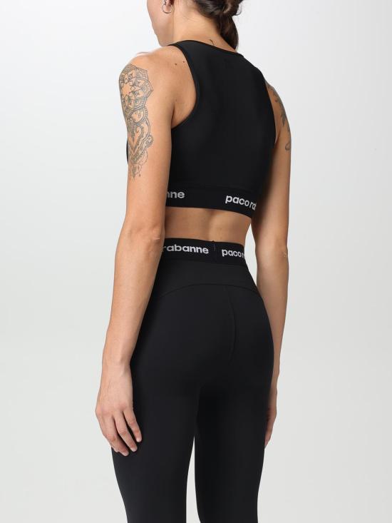  파코라반 민소매 티셔츠 23AJTO608PA0092 P001 Black - PACO RABANNE