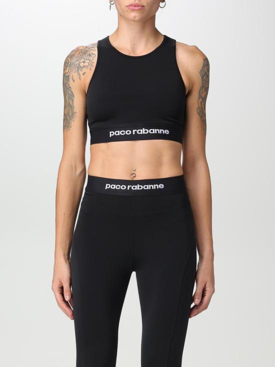  파코라반 민소매 티셔츠 23AJTO608PA0092 P001 Black