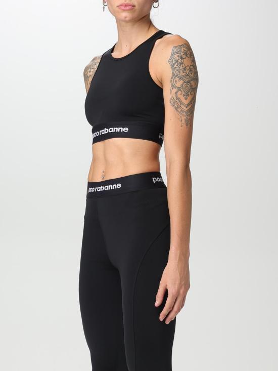  파코라반 민소매 티셔츠 23AJTO608PA0092 P001 Black - PACO RABANNE