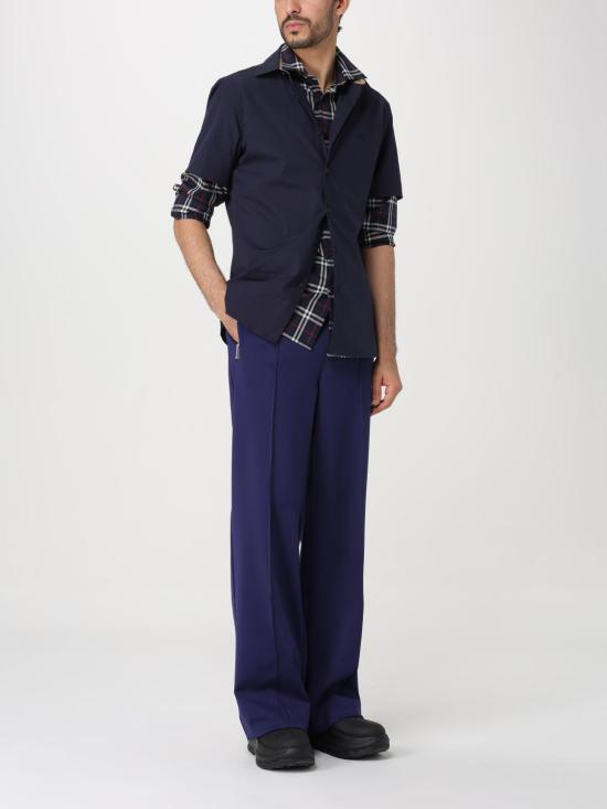 25FW 버버리 체크 코튼 셔츠  8073220 Blue - BURBERRY