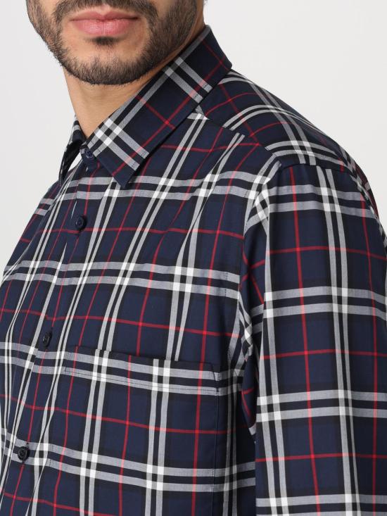 25FW 버버리 체크 코튼 셔츠  8073220 Blue - BURBERRY