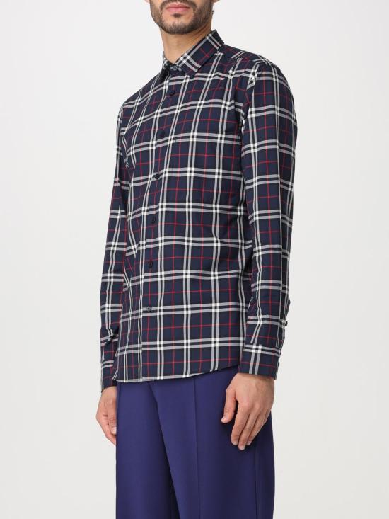 25FW 버버리 체크 코튼 셔츠  8073220 Blue - BURBERRY