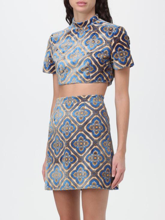  에트로 반팔 티셔츠 117780563 200 Blue - ETRO