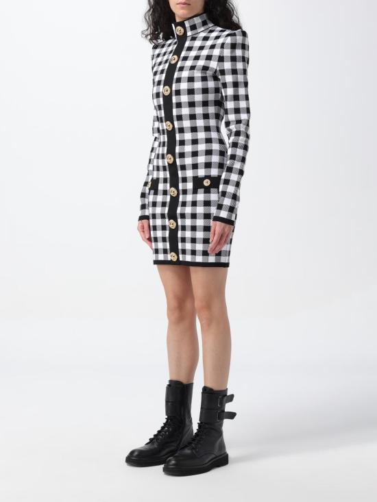 25FW 발망 숏 원피스 CF1R8019KF51 EAB White - BALMAIN