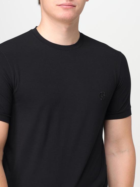 26SS 조르지오 아르마니 반팔 티셔츠 3GST52SJP4Z UC99 Black - GIORGIO ARMANI