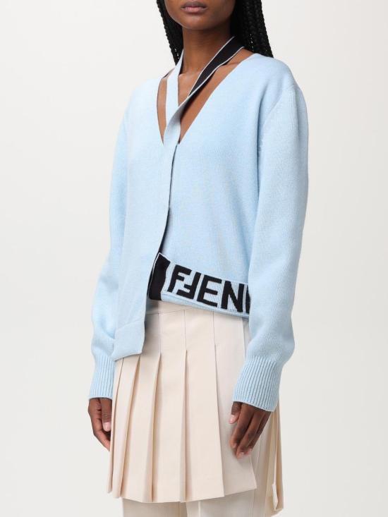  펜디 가디건 FZC971ANJJ F1M29 Sky Blue - FENDI