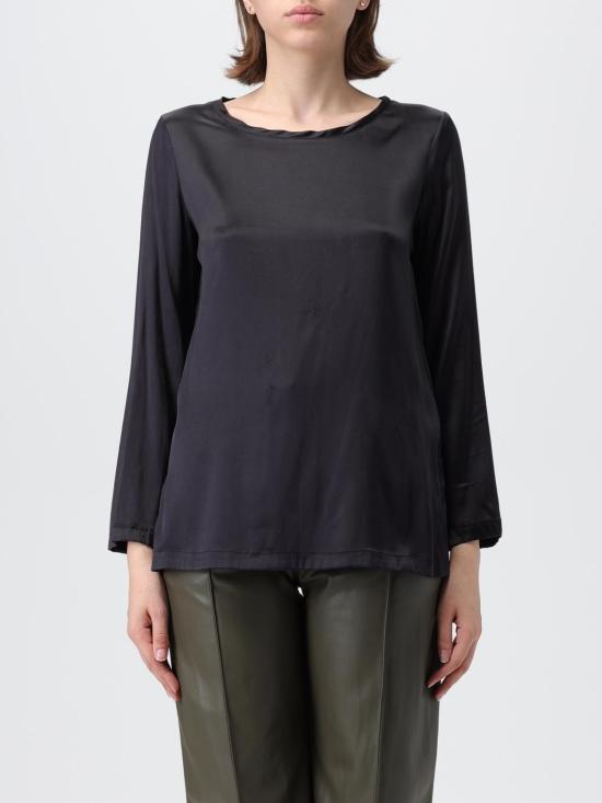  말리파르미 실크 티셔츠 JM406031021 40001 Black