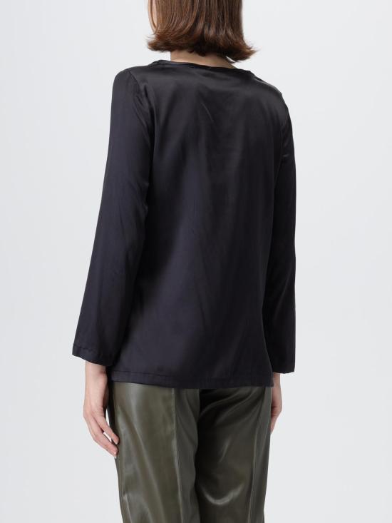  말리파르미 실크 티셔츠 JM406031021 40001 Black - MALÌPARMI