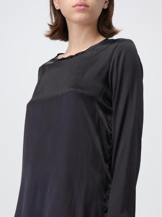  말리파르미 실크 티셔츠 JM406031021 40001 Black - MALÌPARMI