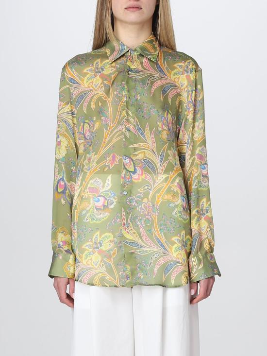  에트로 블라우스 1K8704772 500 Green