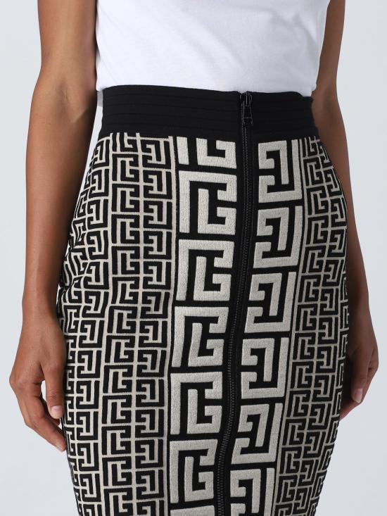 25FW 발망 스커트 BF1LC006KE67 GFE Yellow Cream - BALMAIN