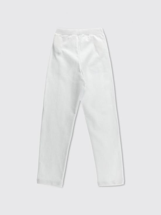 25FW [키즈] 발망 스트레이트 팬츠 BU6A60Z0081 100OR White - BALMAIN