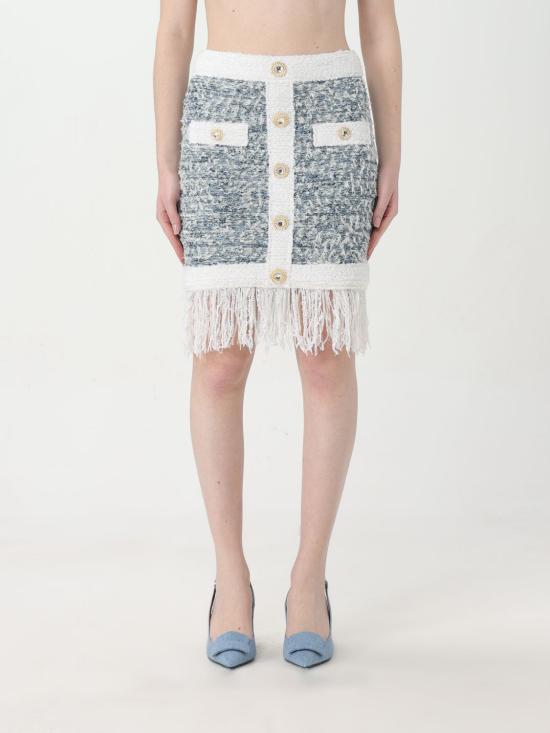 25FW 발망 스커트 CF1LB293KF88 SLJ Gnawed Blue