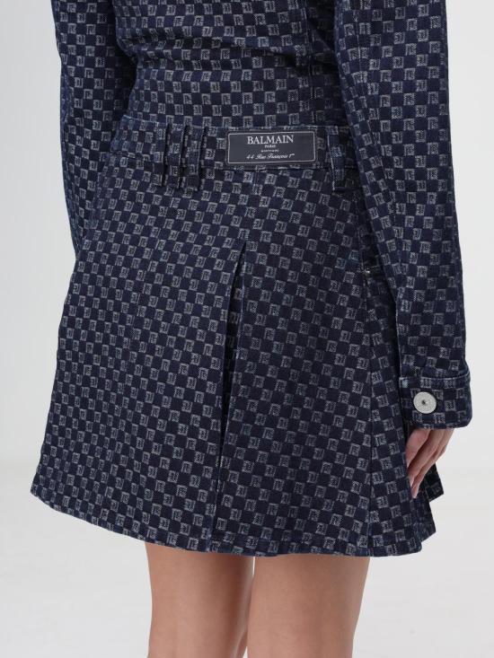 25FW 발망 숏 스커트 BF0LB902DD80 SHZ Blue - BALMAIN