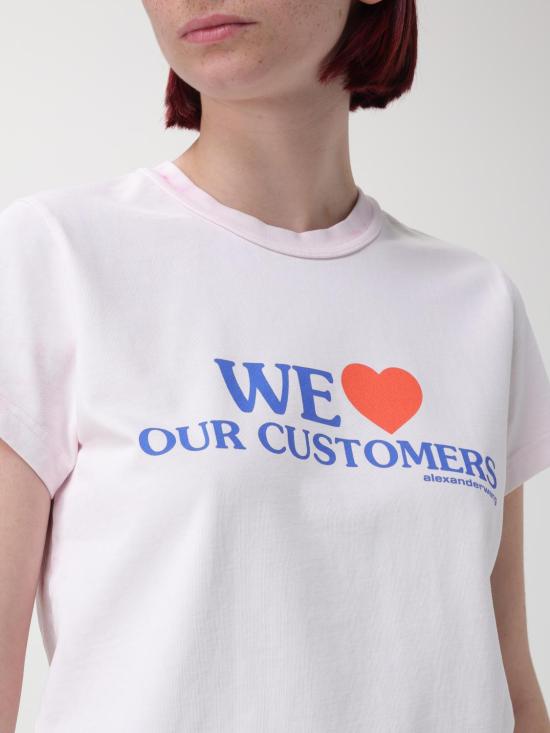 25FW 알렉산더 왕 반팔 티셔츠 1CC2241885 683A Pink - ALEXANDER WANG